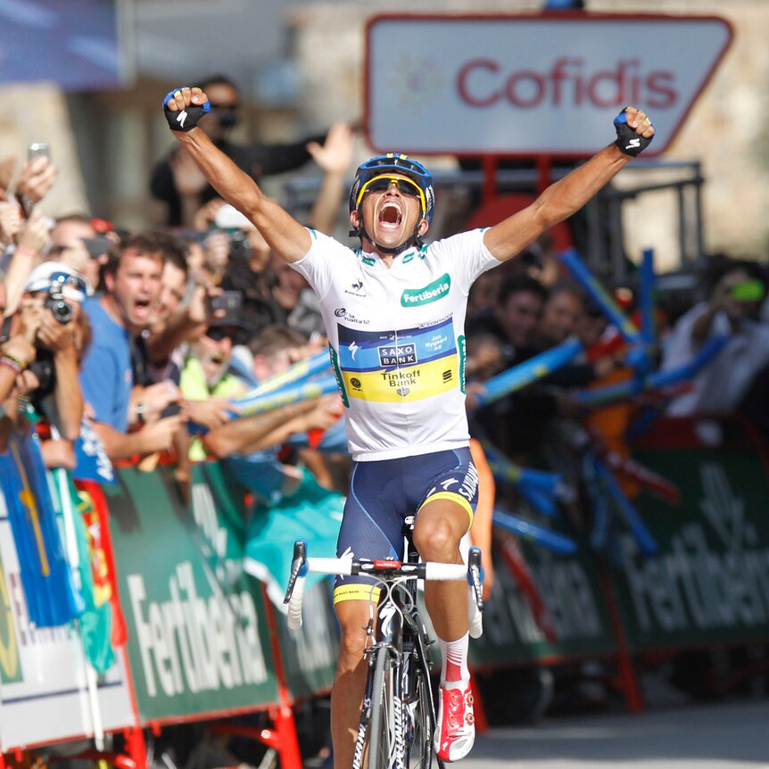 Alberto Contador wins stage 17 of Tour of Spain