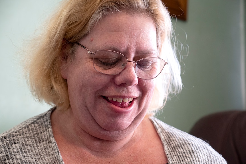 Interior scene portrait of a smiling lady