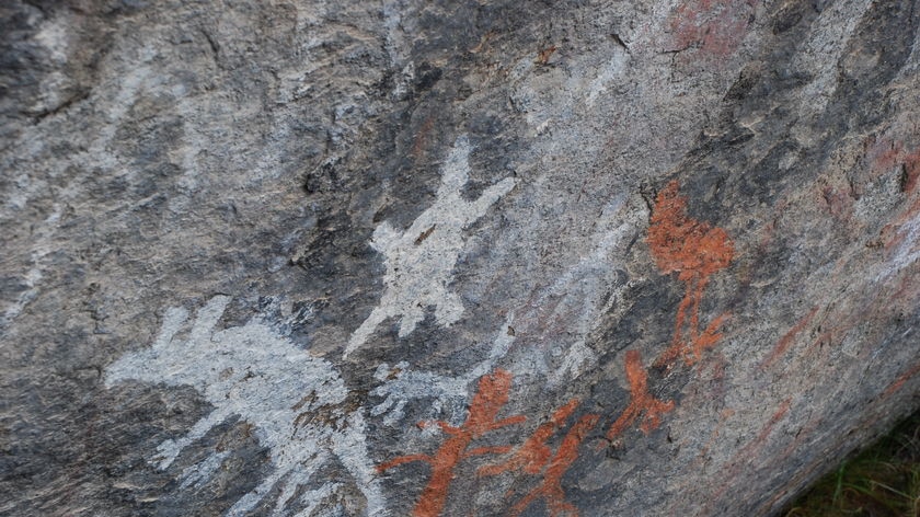 Indigenous rock art at Yankee Hat in Namadgi National Park