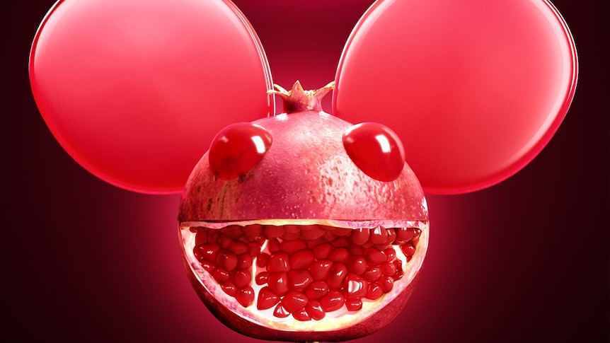 The artwork for the 2020 single from Deadmau5 & The Neptunes 'Pomgranate'