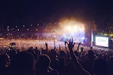 Falls Festival crowd at concert generic image.