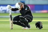 New Zealand's Martin Guptill looks dejected after England win the World Cup