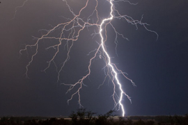 Fork lightning strikes south-western Queensland.