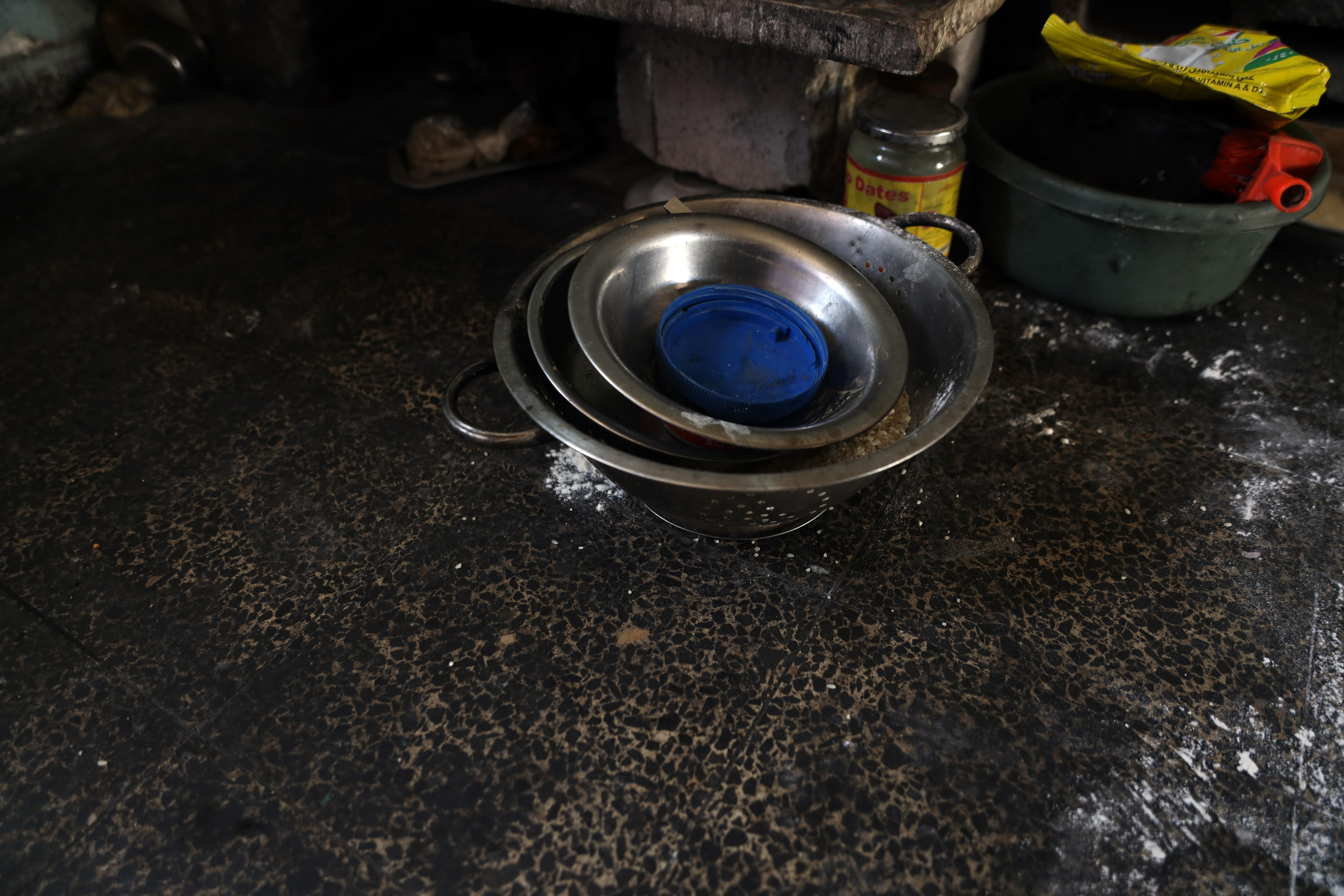 A shot of bowls on a kitchen countertop.