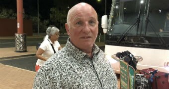 Peter Brooks outside Alice Springs airport.