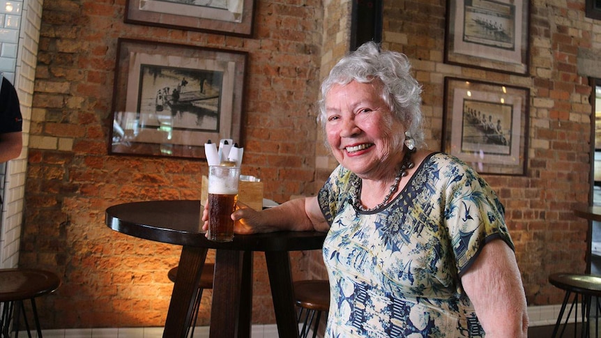 Merle Thornton at the Regatta Hotel at Toowong in Brisbane