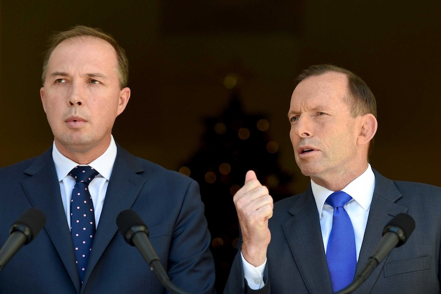 LtoR Peter Dutton and Tony Abbott