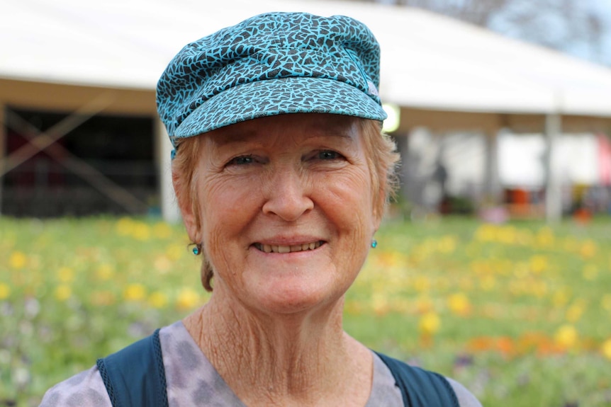 Queensland visitor Rita Davidson enjoyed Floriade displays