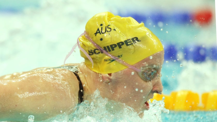 Jessicah Schipper in the 100m butterfly heats