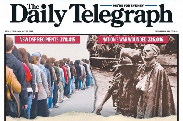 Daily Telegraph front page on May 23, 2014