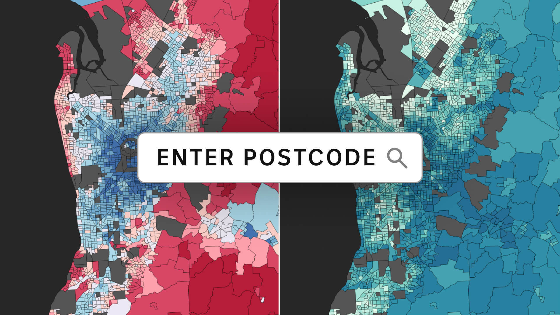 Maps showing childcare access in Australia