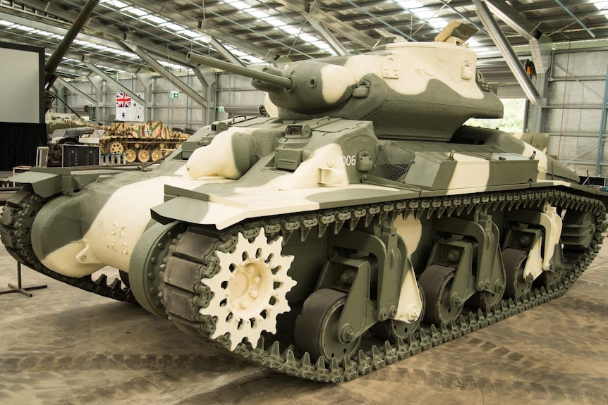 An Australian Cruiser tank Mark 1 (AC1) or Senitnel on display at the Australian Amour and Artillery Museum.