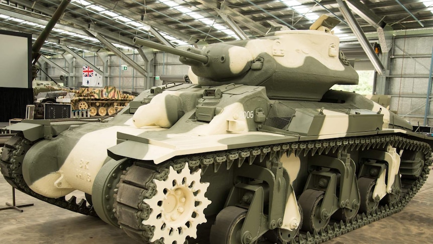 An Australian Cruiser tank Mark 1 (AC1) or Senitnel on display at the Australian Amour and Artillery Museum.
