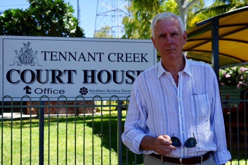Coroner Greg Cavanagh stands out front of the Tennant Creek court house.