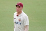 Matthew Renshaw looking on in the field during the Sheffield Shield final.