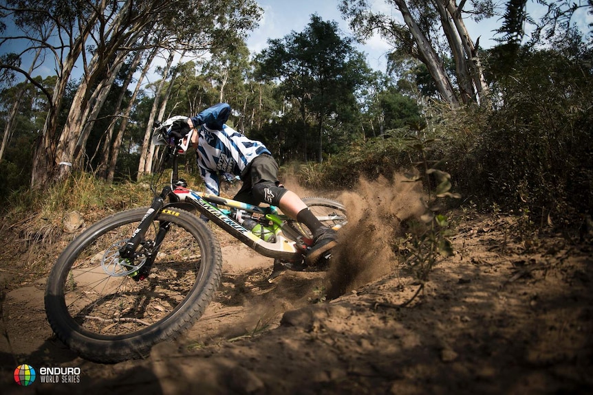 Scottish rider Mark Scott on Stage Three of the course