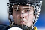 A photo of an ice hockey player with the words 'Vale Lachlan Seary'.