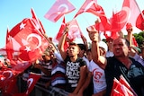 Turkish government supporters celebrate anniversary of failed 2016 coup