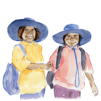 Young Indigenous schoolchildren