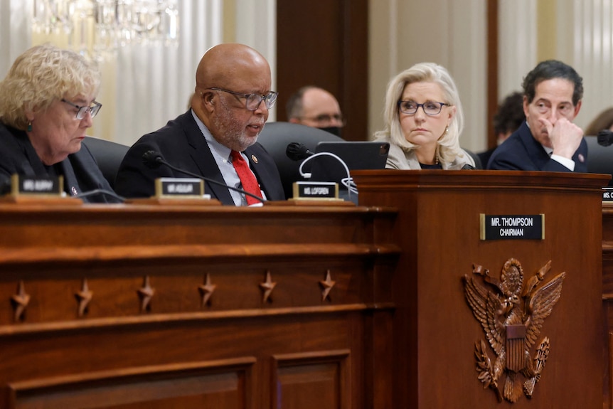 US House Select Committee on Jan. 6th members meet to vote.