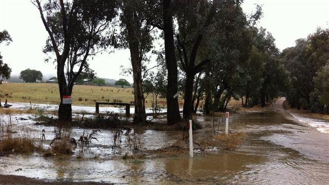 Chiltern in north east Victoria had flash flooding Sunday night, with over 90 millimetres recorded in some parts