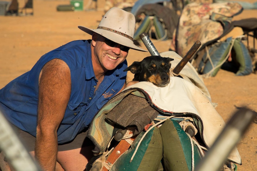 Andrew Harper with his dog Gidgee