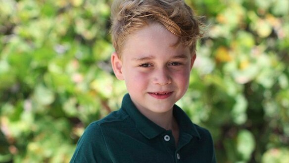 Britain's Prince George poses for a photo taken by his mother, Kate, the Duchess of Cambridge.