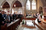 Inside St David's Cathedral at the funeral service for Vanessa Goodwin.