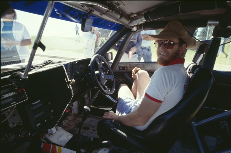 The interior of a rally car during a Rally Australia event in Perth in 1988.