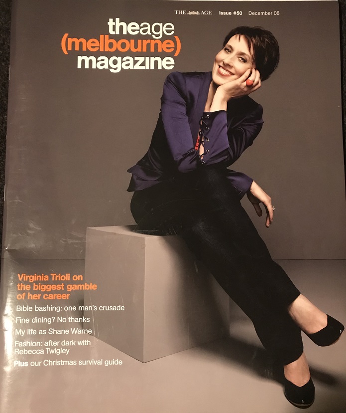 The Age magazine cover on Virginia Trioli.