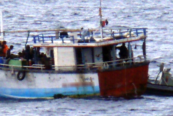 Asylum seekers on newly-captured boat