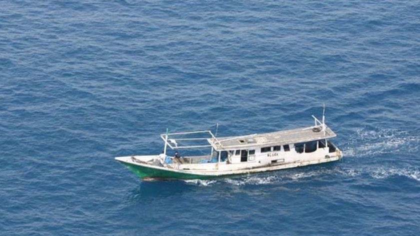 A boatload of asylum seekers that was intercepted north of Darwin on September 27, 2009.