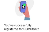 A screenshot of the COVIDSafe app on iPhone.