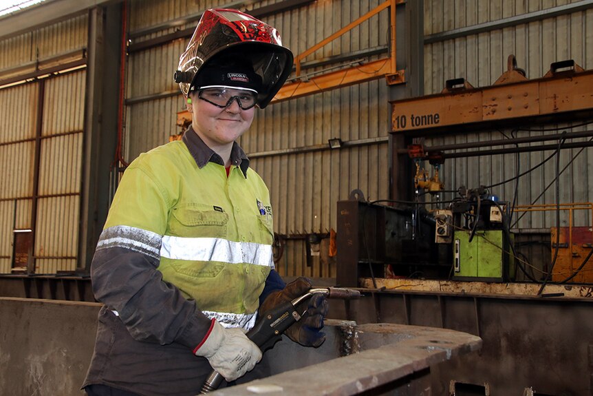 Welding and boiler-making apprentice Brianna Cox