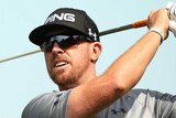Hunter Mahan hits a tee shot during the final round of the opening 2014 PGA Tour playoff event.
