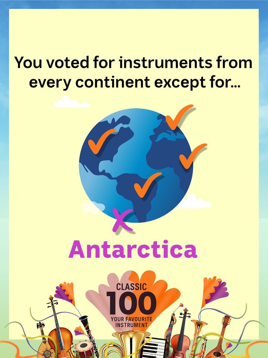 You voted for instruments for every continent except for Antarctica.