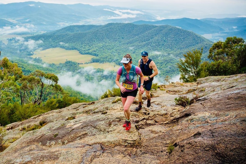 Adelaide ultra-marathon runner Lauren Rooke during a race.