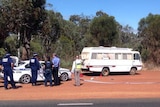 WA Police at the scene where an officer shot a man on Albany Highway near Williams.