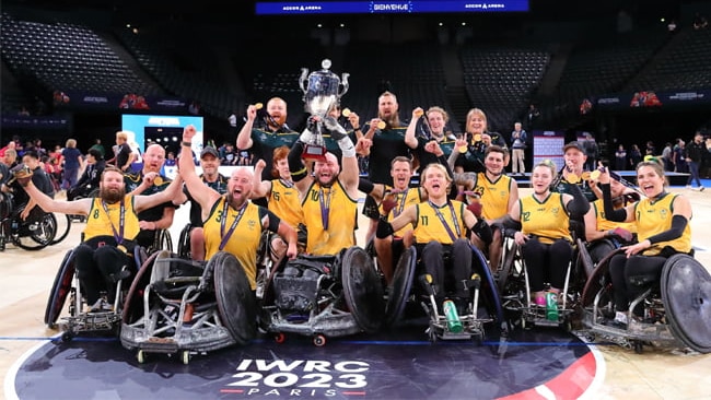 L’Australie remporte la Coupe du monde internationale de rugby en fauteuil roulant en battant le Canada 53-48 à Paris