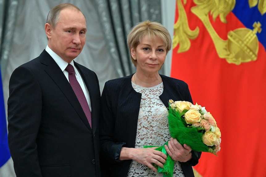 Russian President Vladimir Putin with doctor Yelizaveta Glinka