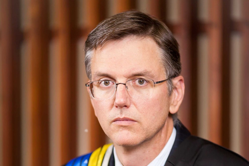 A close up image of ACT Supreme Court Justice David Mossop.