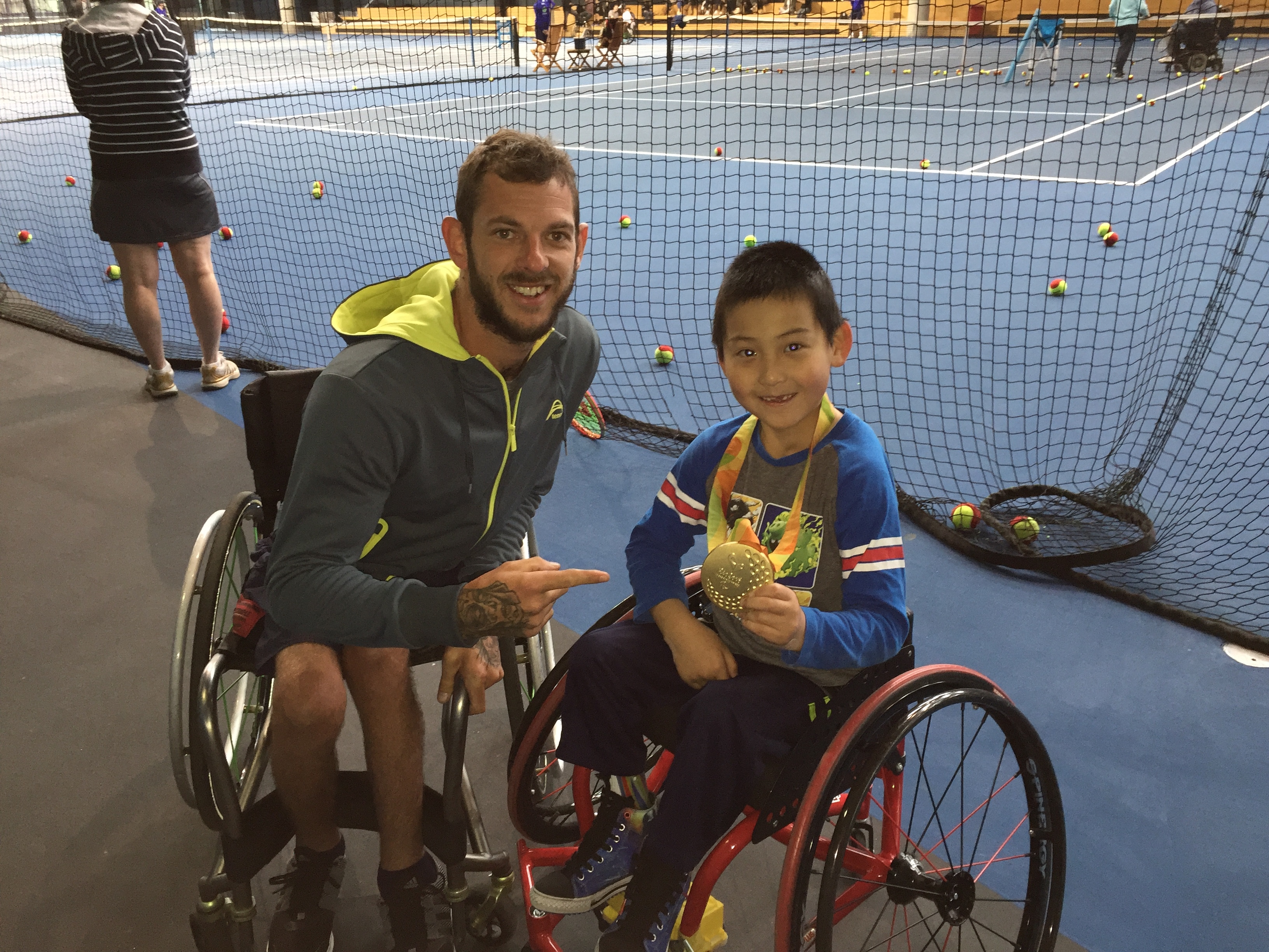 Heath Davidson (left) pictured with Jin Woodman.