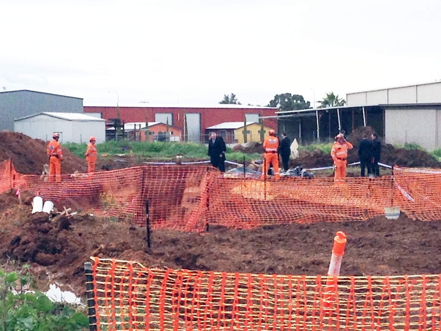 Adelaide police are investigating remains dug up by workers at a building site at Parafield Gardens.