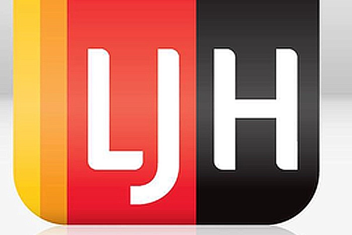 The shortened logo of real estate agent LJ Hooker.