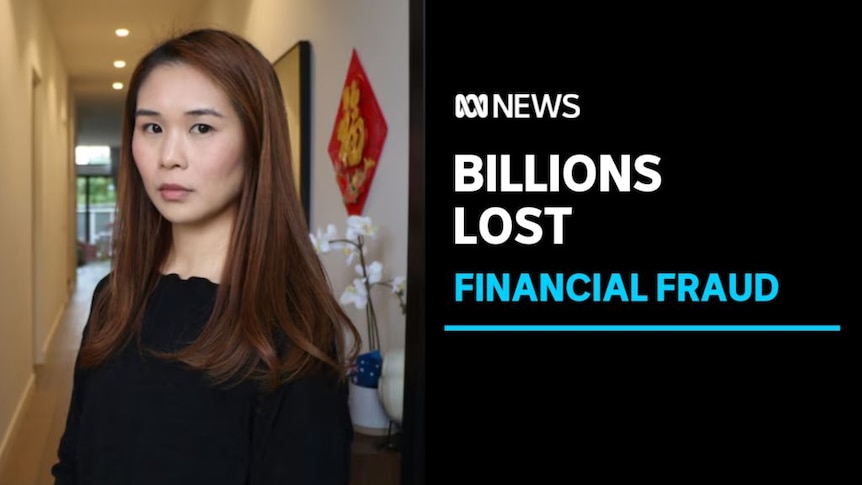 Billions Lost, Financial Fraud: A woman with long brown hair stands in a corridor.