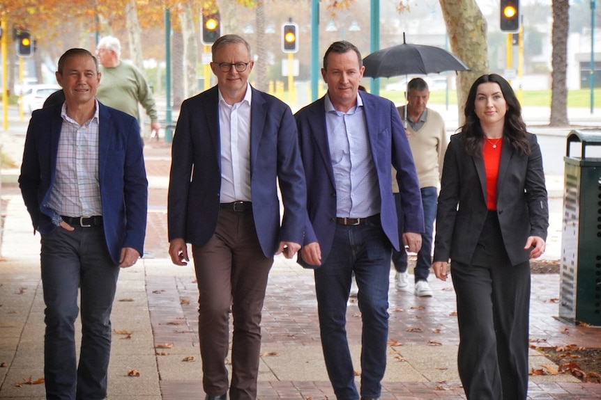 Roger Cook, Anthony Albanese, Mark McGowan and Magenta Marshall.