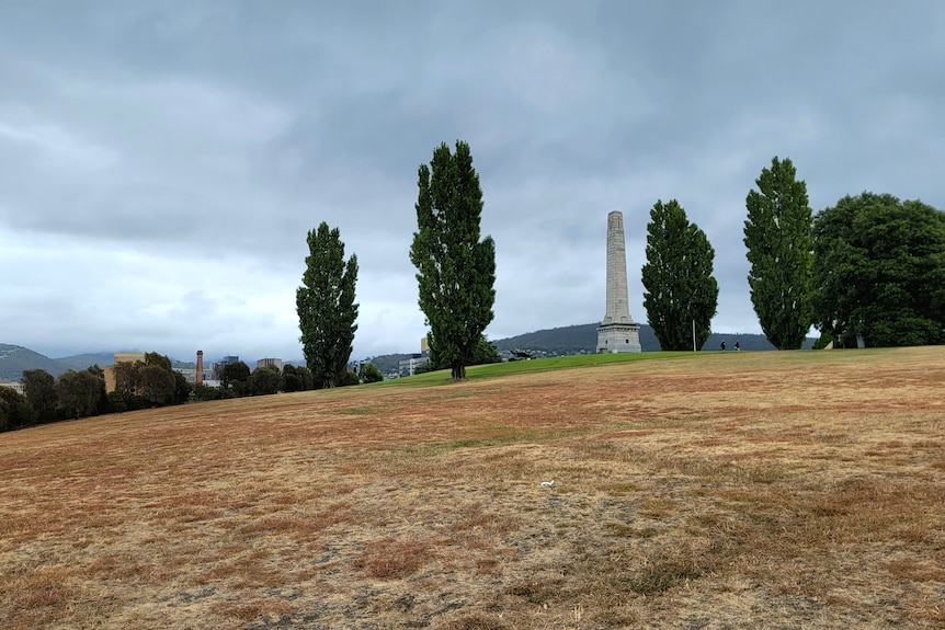 A cenotaph on the hill.