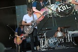 Kings of Leon perform on stage