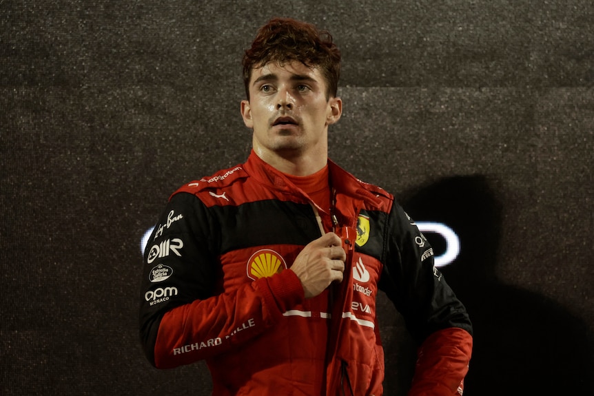 Charles Leclerc following the 2022 Abu Dhabi Grand Prix