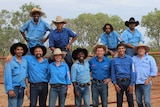 Tony Abbott with Indigenous trainees